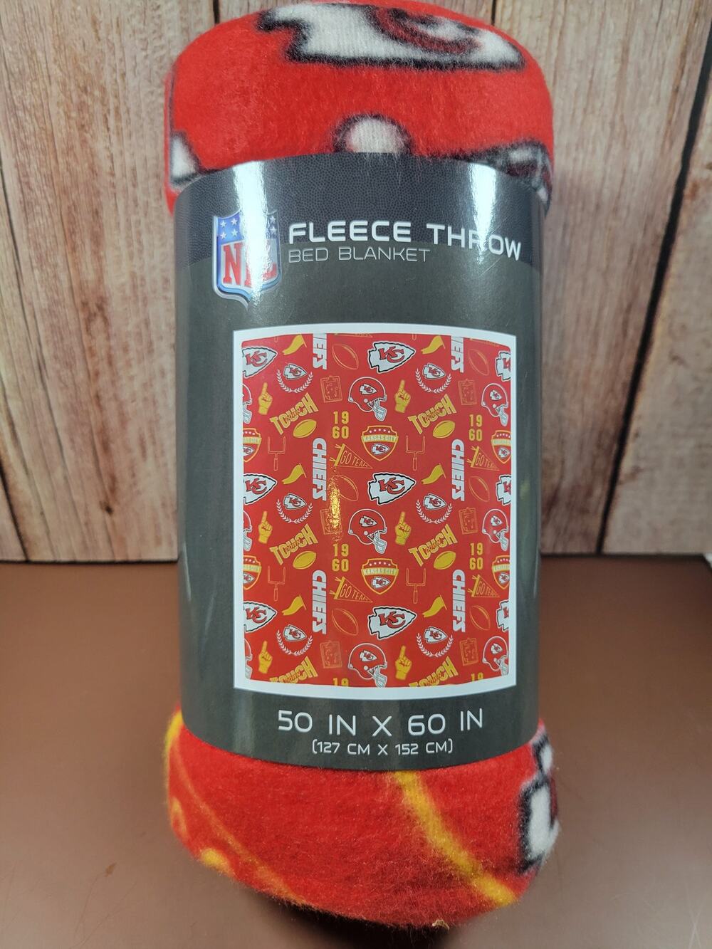 NFL CHIEFS fleece throw 50x60